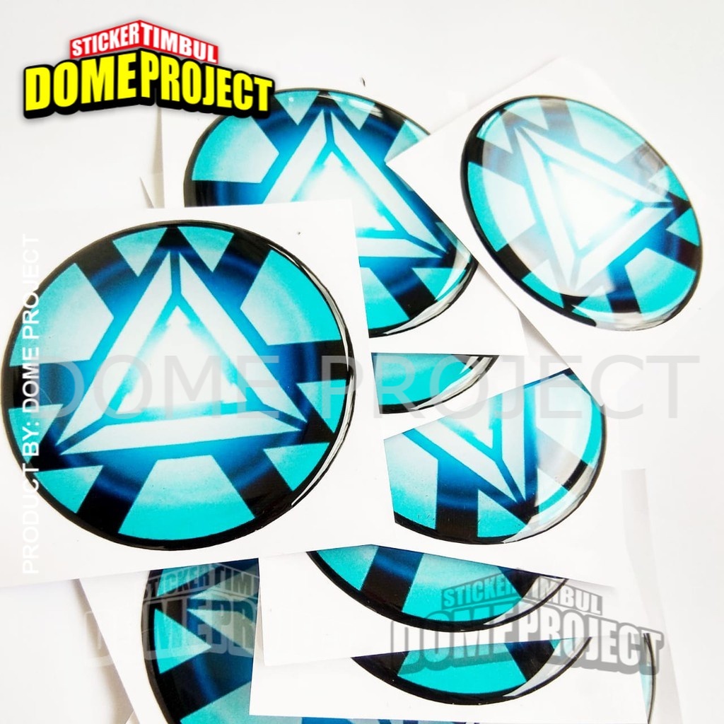 STIKER MOTOR Arc Reactor Ironman Stiker Mobil Stiker Timbul