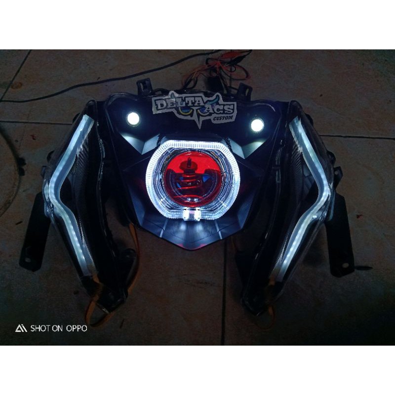Lampu Bi-Led Beat Esp/Street2016-2019 l Custom Headlamp Beat Esp/Street Biled AES wst