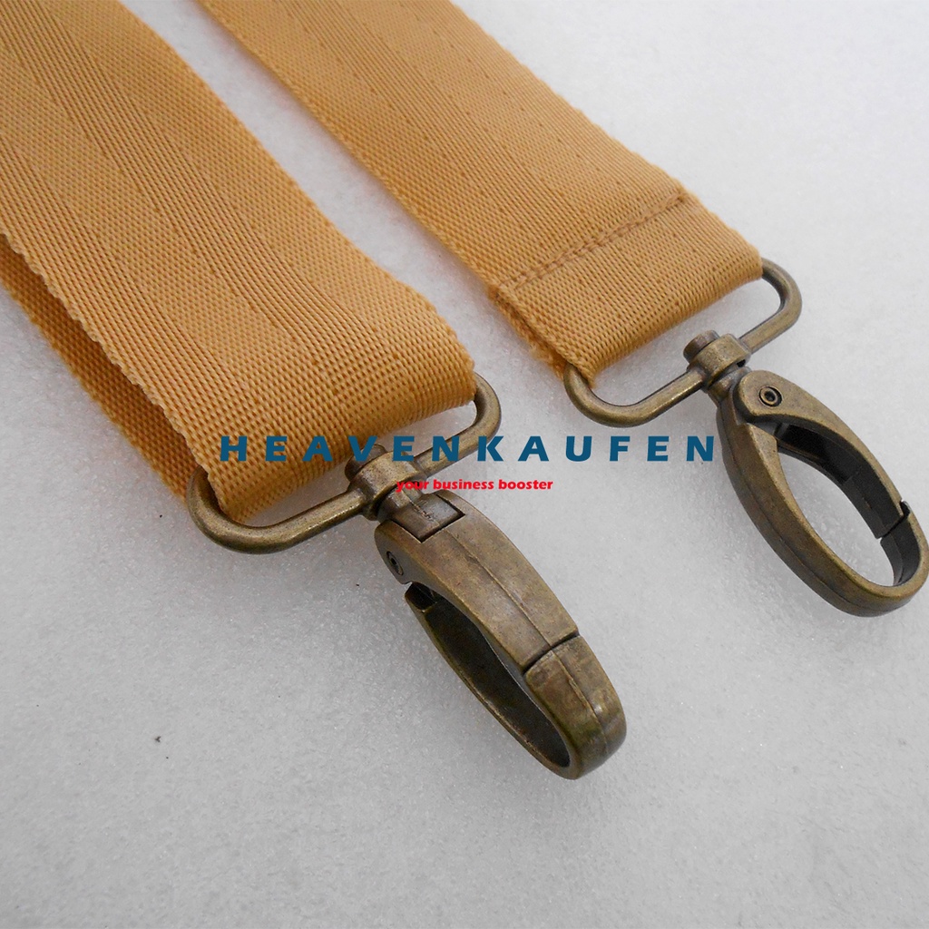 Strap Tas / Tali Selempang Tas Pria Lebar 3,8 cm Warna Khaki Kopi Susu Kait ATG Bakar