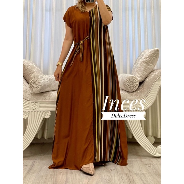 Daster Arab DOLCE INCES Original Label Dress Rayon Super-ADELIN: TIRAMISU