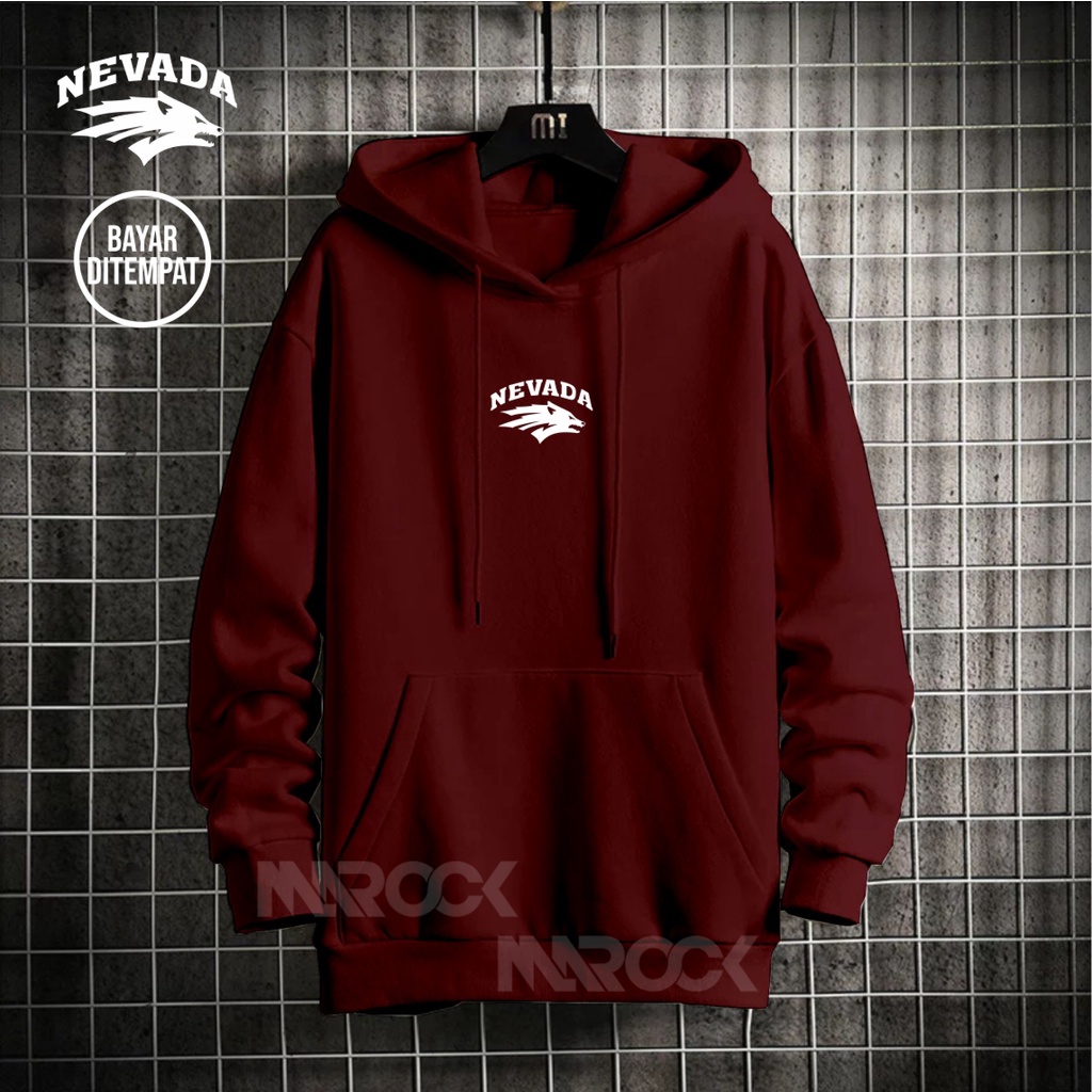 Sweater Pria Deas Off White Beludru Panas Musim Gugur Berkerudung Dingin