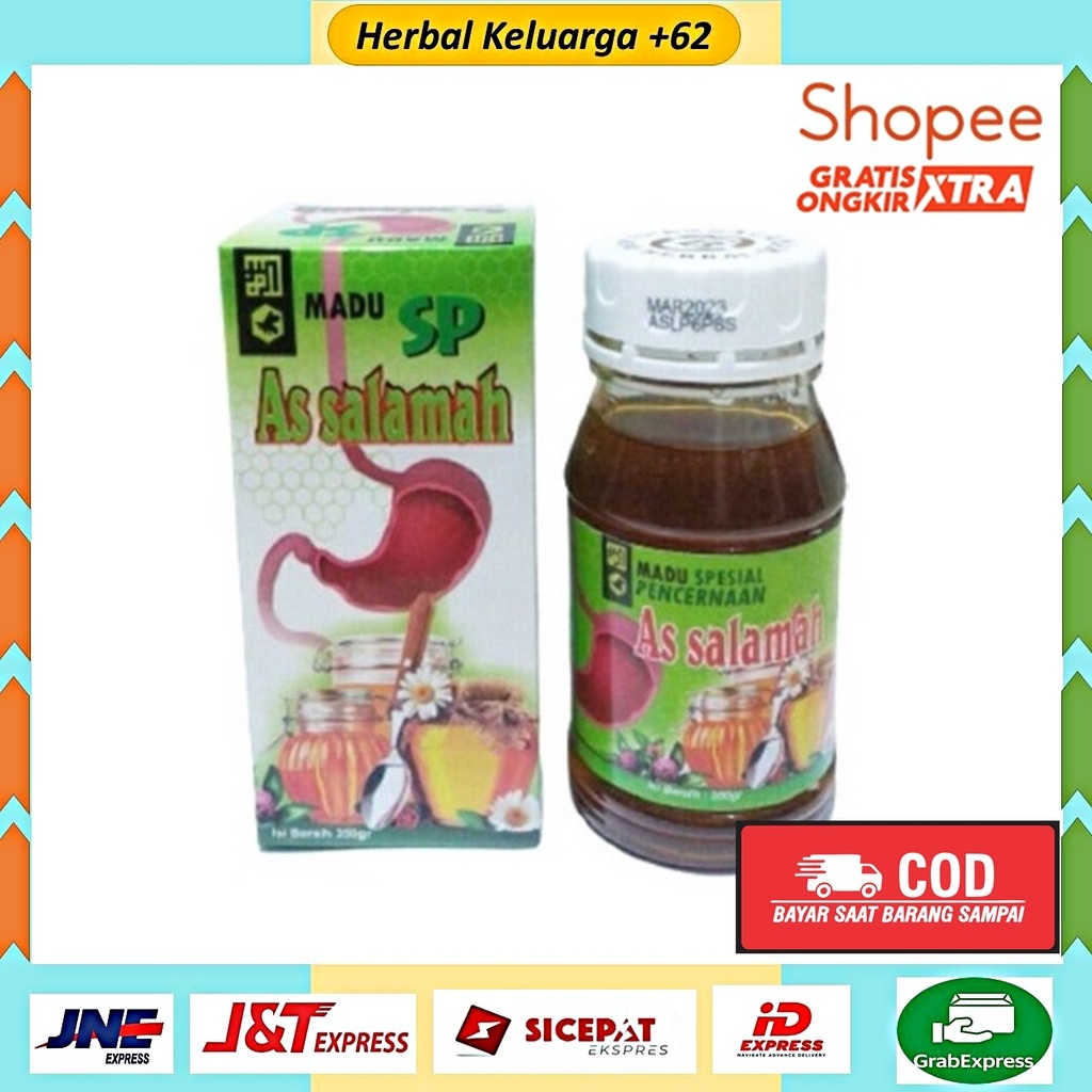 

Madu SP As Salamah Spesial Pencernaan Maag, Asam Lambung, Radang Usus 300gram COD Bayar ditempat