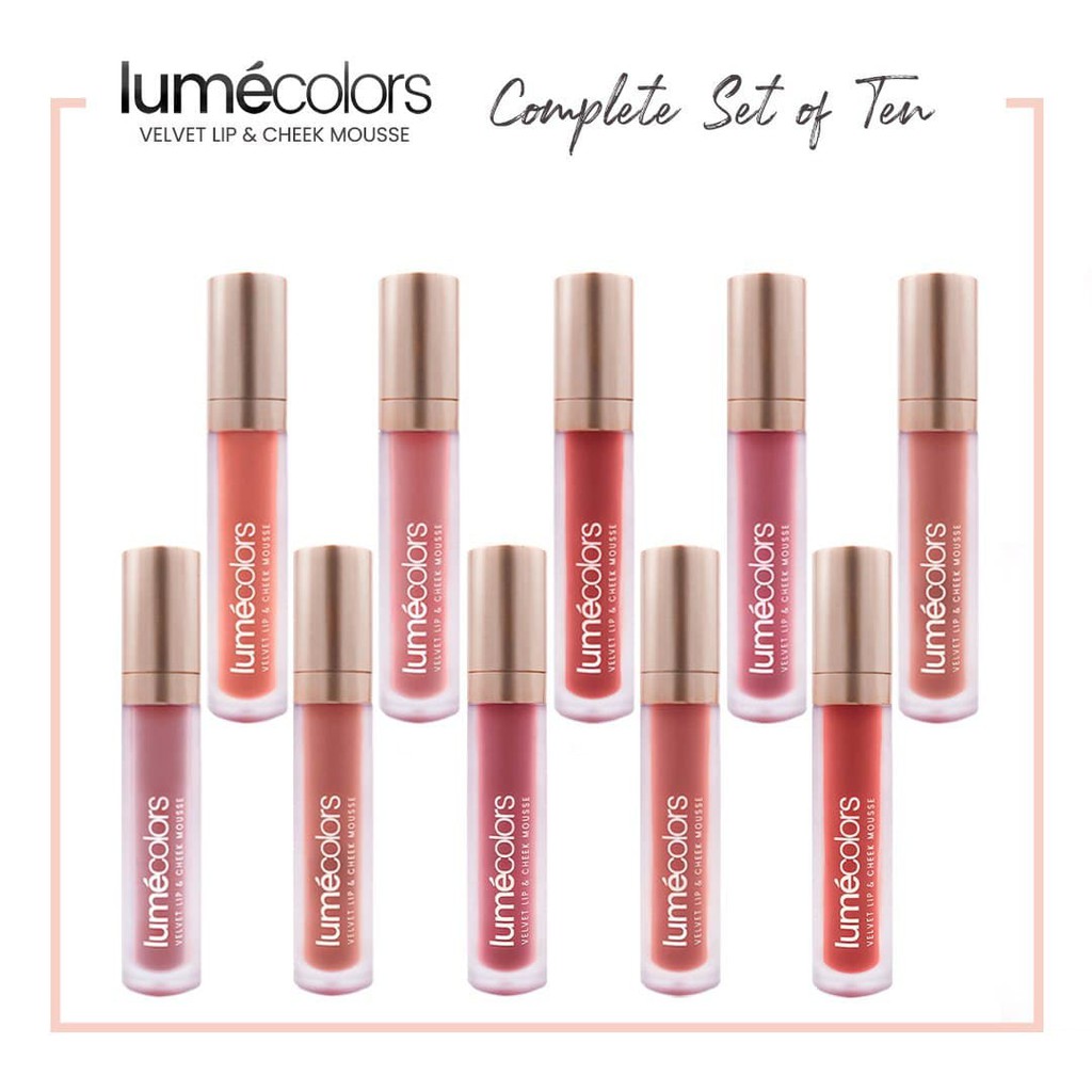 LIPSTIK 3 in 1 Multifungsi: EYESHADOW, BLUSH ON & LIPSTICK LUMECOLORS 100% HALAL MUI resmi BPOM
