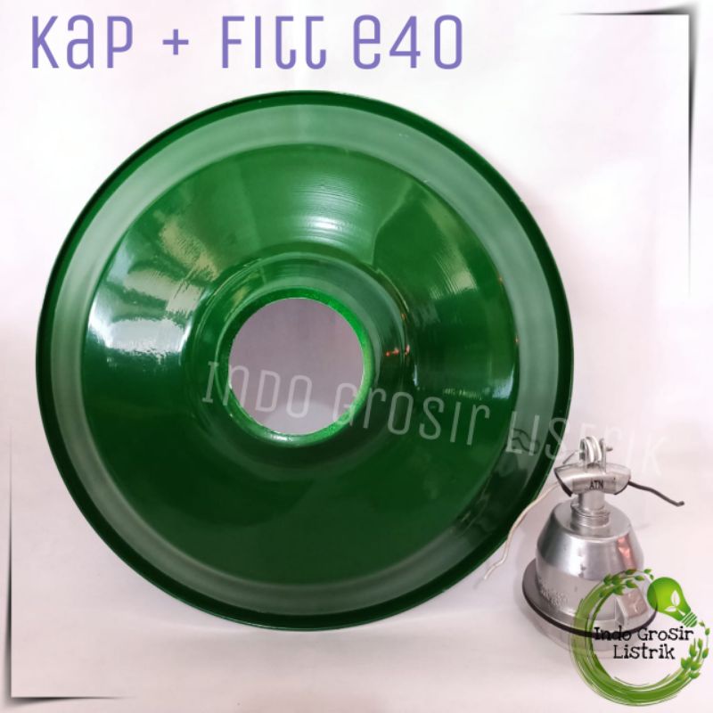 Kap WD/Fitting Lampu e40/Kap WD + Fitt e40 Hijau Rumah Lampu Taman e40