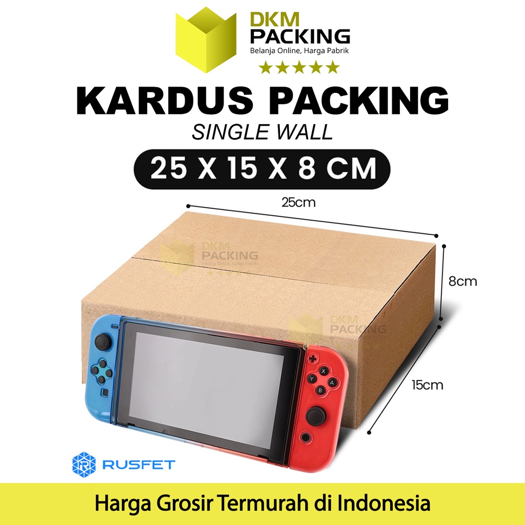 

KARDUS PACKING KARTON BOX 25x15x8cm DUS KOTAK PACKAGING POLOS TEBAL RUSFET TERMURAH