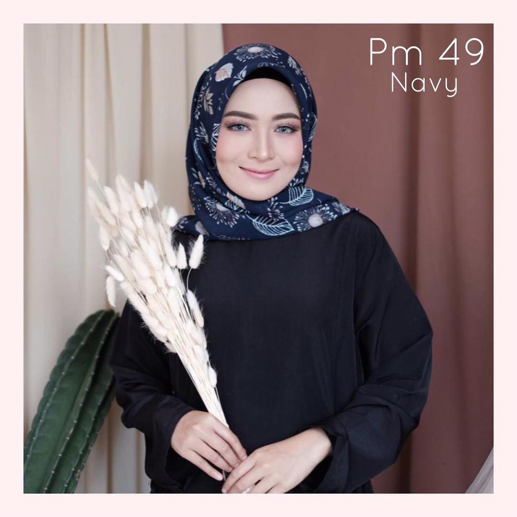 Hijab Segi Empat Motif / Jilbab motif 49 Navy