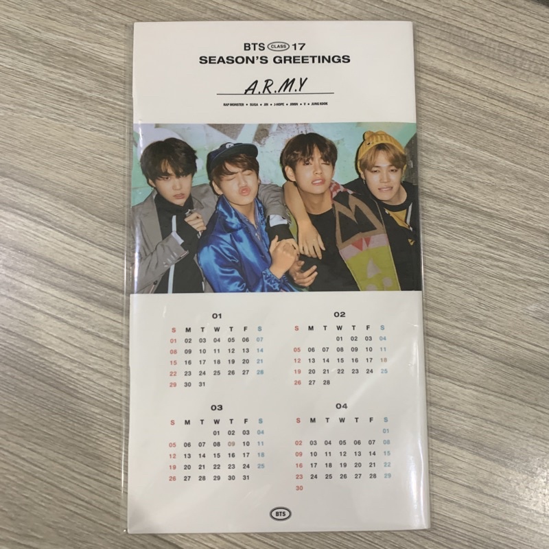 BTS Season's Greetings 2017 Calendar | sg17 kalender