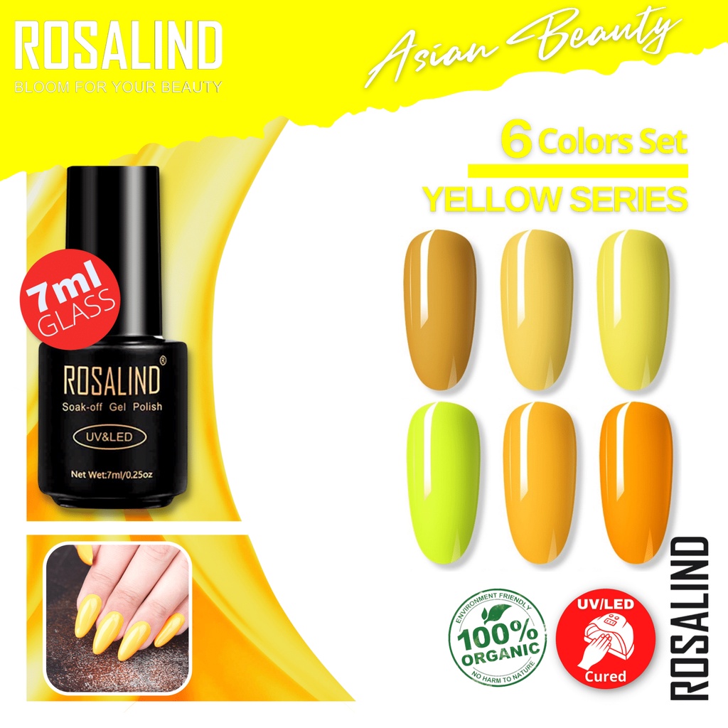 ~AB~ Rosalind YELLOW SERIES Gel Nail Polish UV LED / Kutek / Cat Kuku