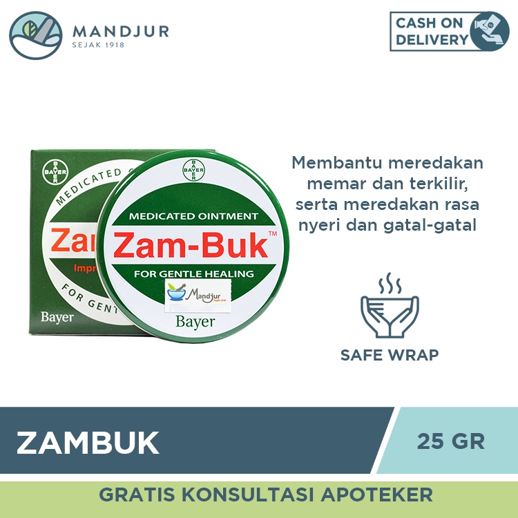 Jual Zambuk Medicated Ointment 25 Gr Obat Luka Memar Terkilir