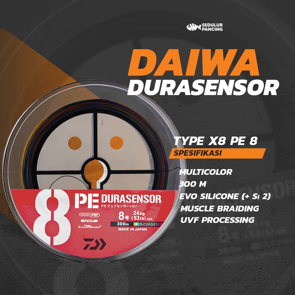 Senar PE Daiwa Tipe Durasensor X8 PE 4 , PE 8