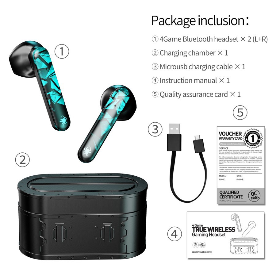 PLEXTONE 4Game TWS Gaming Earphone Bluetooth 5.1 Touch Earbuds Music