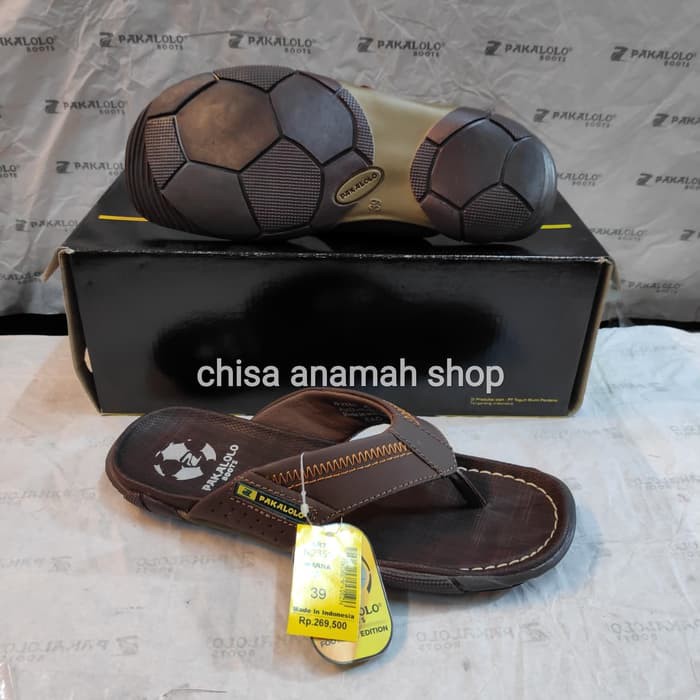 Sandal kulit pakalolo boots N2351coklat sendal casual pria  terbaru by pakalolo  ori