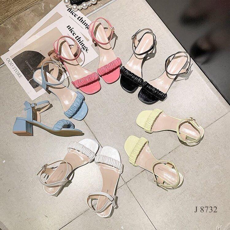 SEPATU WANITA HEELS PLATFORM SLINGBACK FASHION J 8732