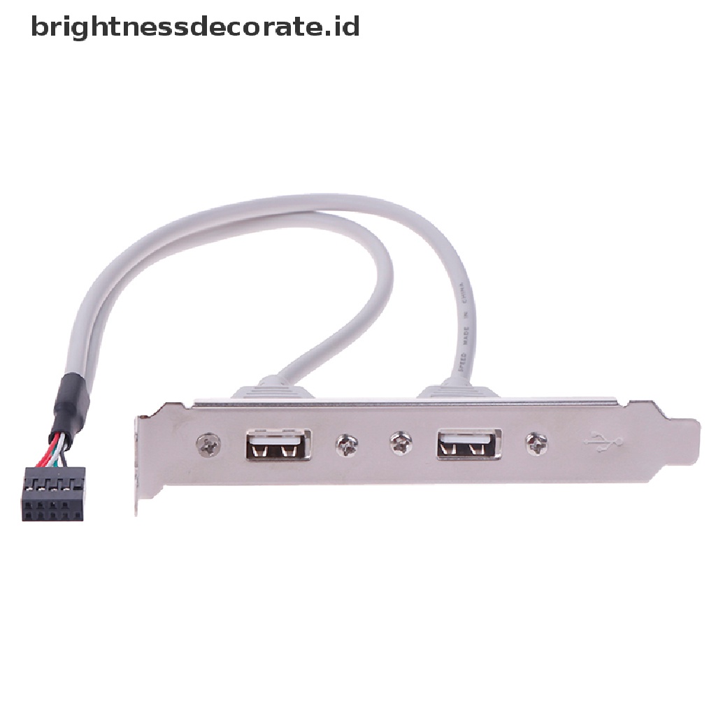 1pc Bracket Expansion 2 Port Usb 2.0 Untuk Panel Belakang Motherboard