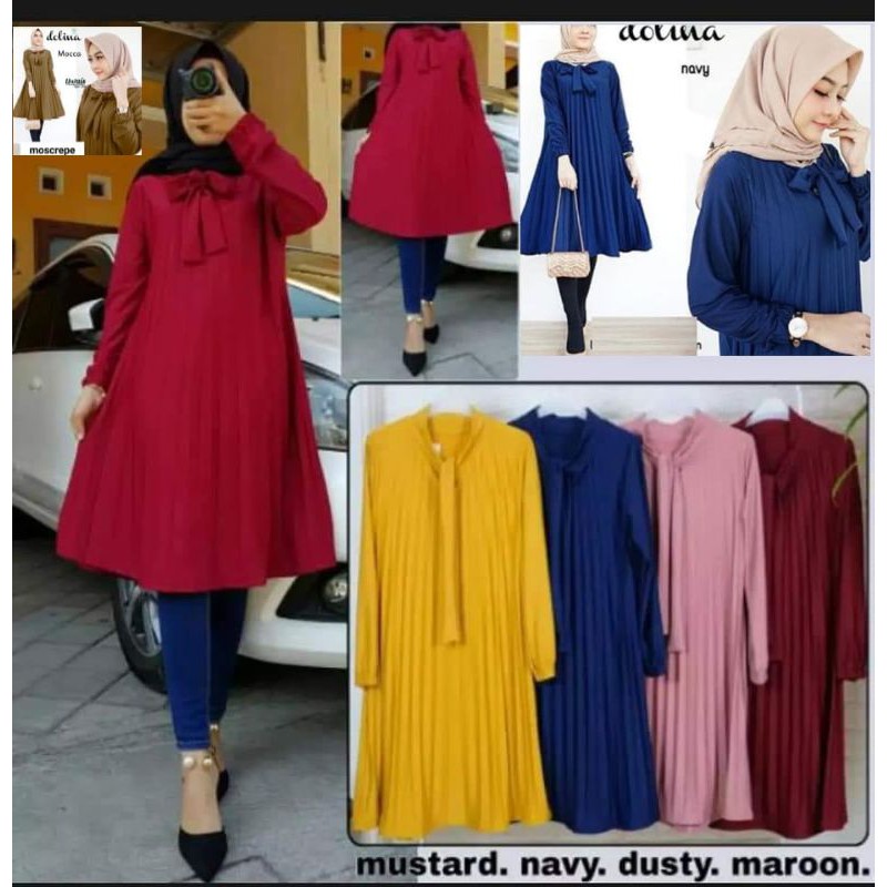 DOLINA TUNIK PLISKET / TUNIK DOLINA / TUNIK PLISKET PEREMPUAN
