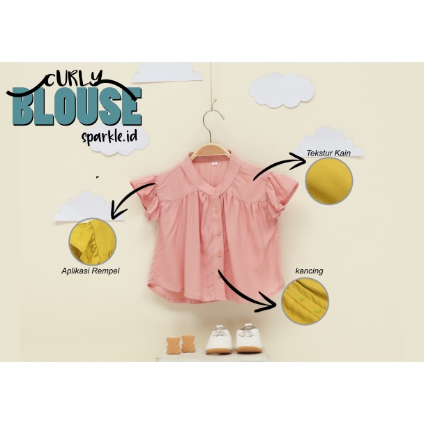 CURLY BLOUSE / ATASAN ANAK / BLOUSE ANAK 1 - 10TH / kemeja anak perempuan