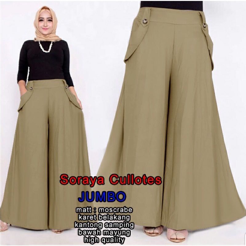 Celana Kulot Soraya / Celana Kulot Crepe Jumbo / Kulot Wanita / Kulot Jumbo / Celana Kulot Wanita / Celana Panjang Wanita / Celana Wanita