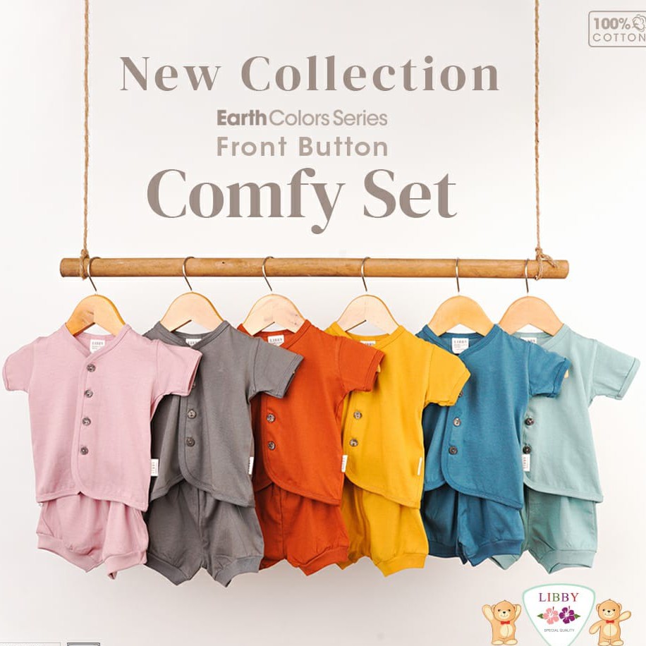 LIBBY MURAH SETELAN PENDEK CELANA PENDEK KANCING DEPAN COMFY SET / KOMBINATION / COMBINATION SERIES PIYAMA STLBDAK