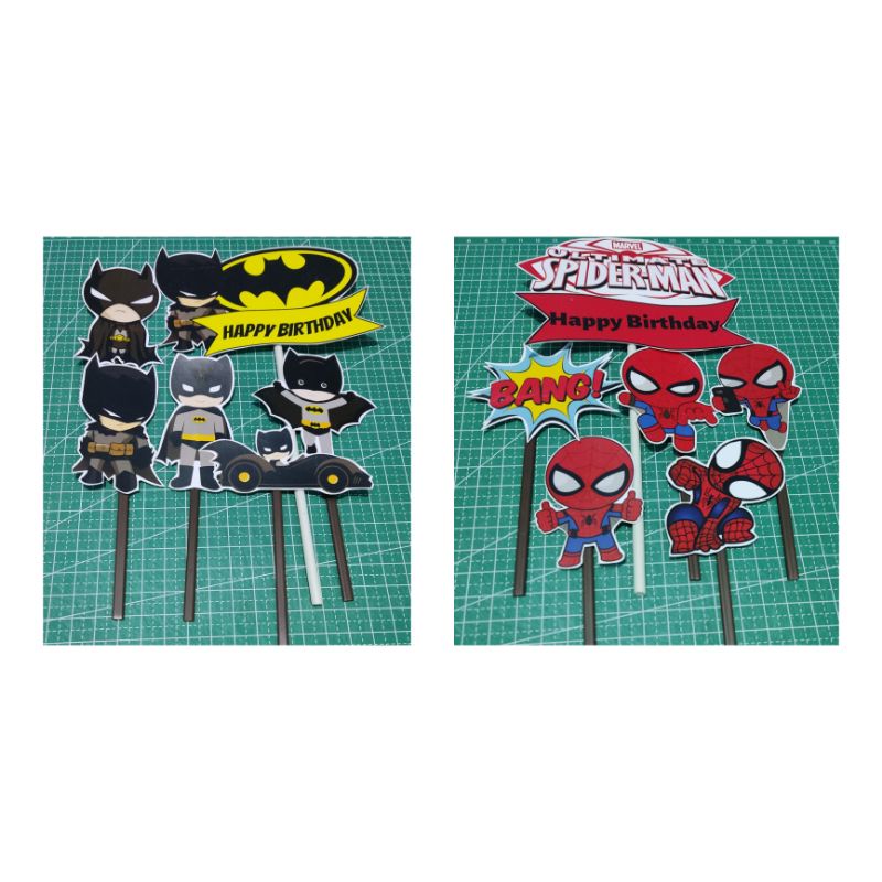 

topper Hulk, spiderman, batman, wonder woman dan superman