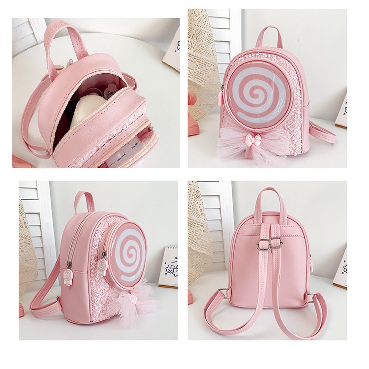 Tas Ransel LED lollipop candy TR05 anak perempuan tk sd paud fashion