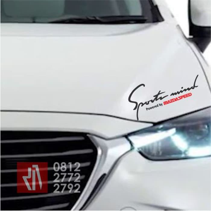 Cutting Sticker Sports Mind Powered By 25cm Stiker Mobil Variasi