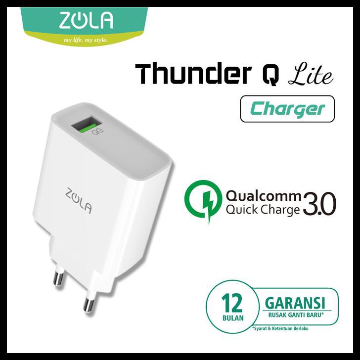 ZOLA INTERNATIONAL THUNDER Q CHARGER QUICK CHARGE 3.0 - PUTIH