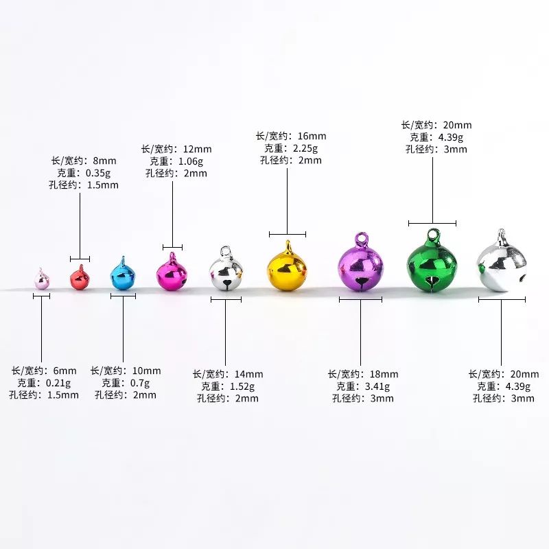 Lonceng kucing anjing untuk kalung 12mm/14mm/16mm/22mm