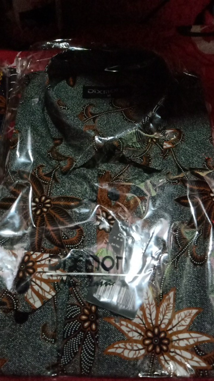 Kemeja Batik Pria Lengan Panjang Bl36 Katun Motif Modern Dixmont Semi Slimfit Premium