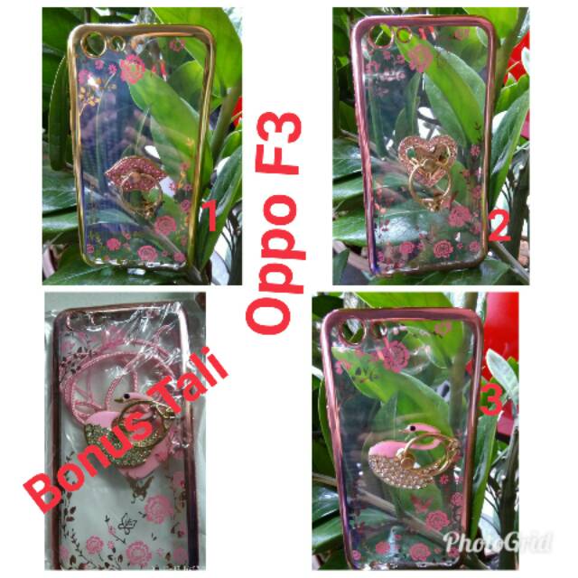 Case+Ring Oppo F3 bonus tali