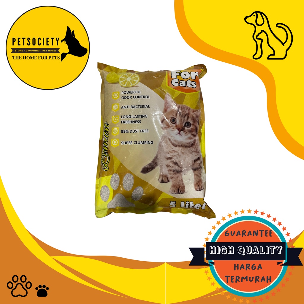 Pasir Kucing Impor Gumpal Wangi FORCATS FOR CATS 5 Liter Lemon Cat