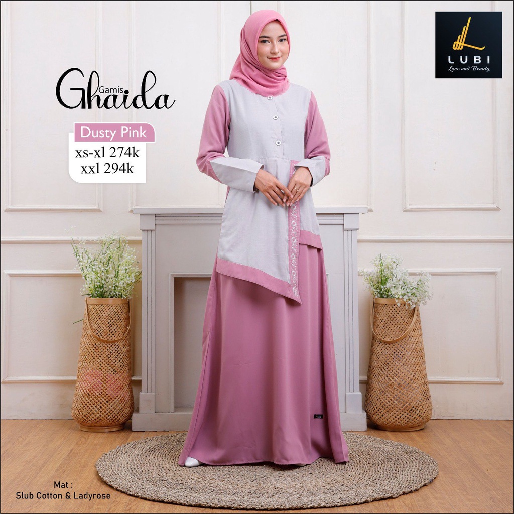 NEW ARRIVAL | GAMIS GHAIDA | LUBI | VARIASI BUNGA