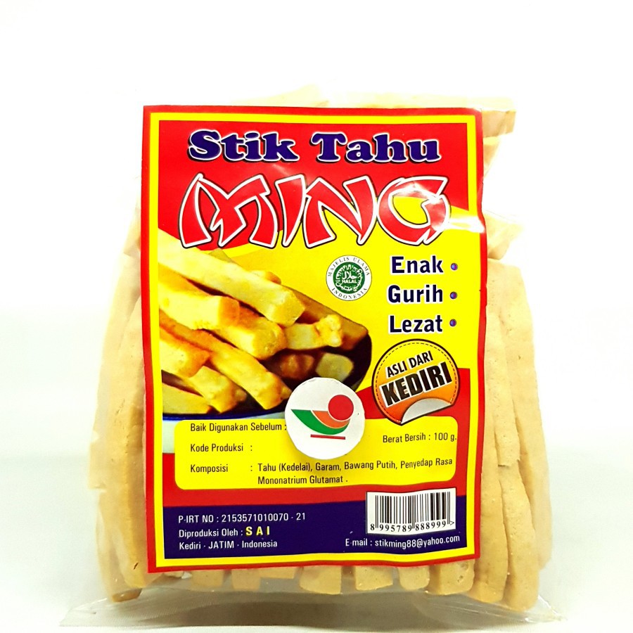 

MING STIK TAHU 100gr | TOFU STICK SAI OLEH OLEH KHAS KEDIRI JAWA TIMUR FREE BUBBLE CAMILAN KERIPIK