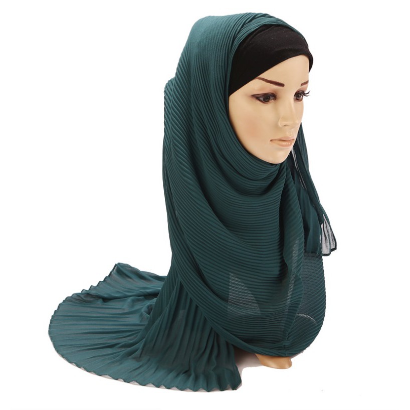 Pleated Hijab MS73 Jilbab Plisket Pashmina Katun Modis Cutton Scarf Syal