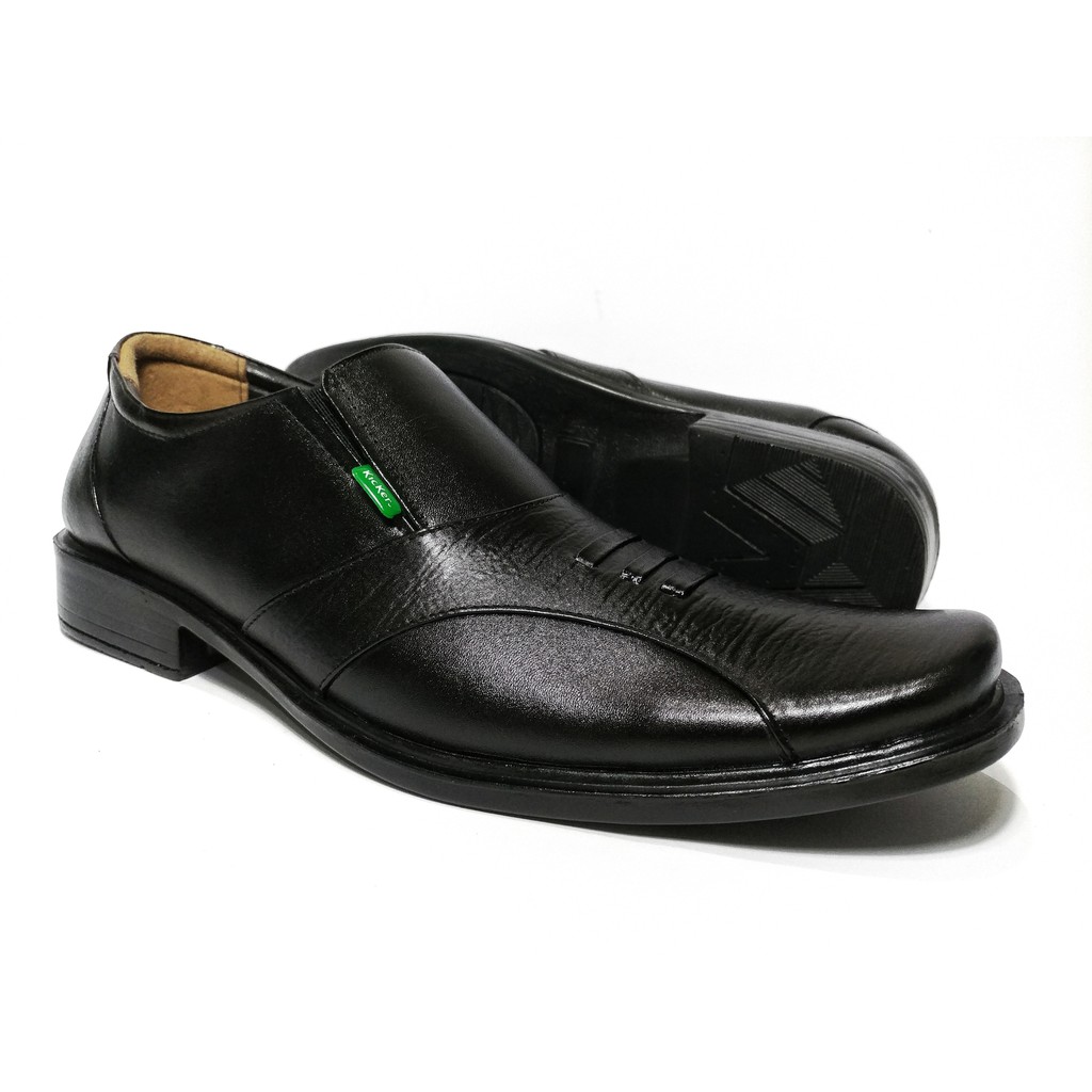 Kickers pantofel pria kulit asli