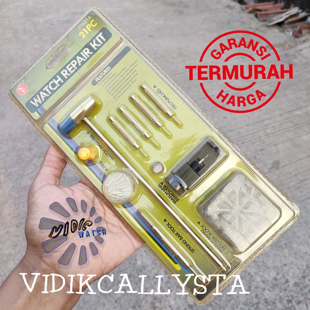 Watch Repair Kit Alat Reparasi jam tangan Pemotong Potong Rantai jam Tangan T21 FULSET Lengkap