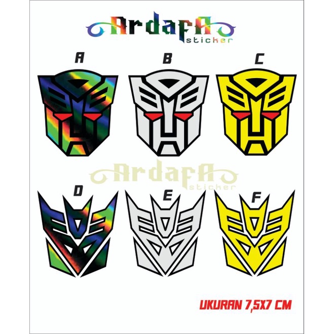 Stiker Transformers sticker cutting berkualitas