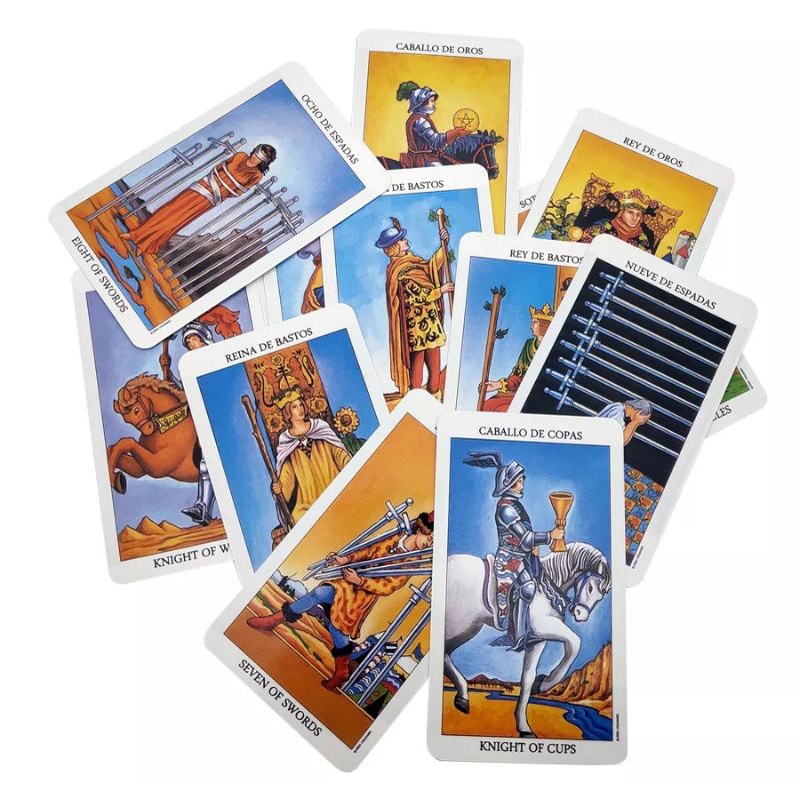 [BISA COD] Kartu Tarot Card Rider-Waite Tarot Spanish English Edition 78 Kartu dengan PDF Guide book | Original