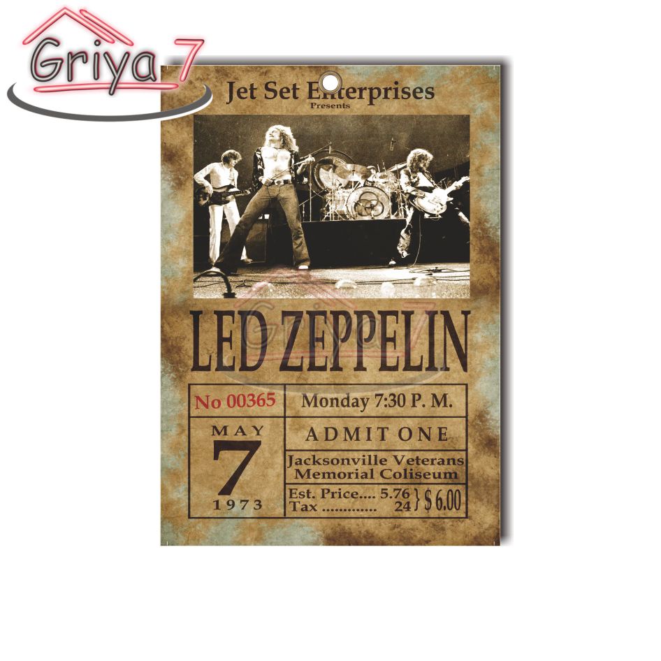 LED ZEPPELIN HIASAN DINDING POSTER BAND ROCK METAL RETRO  KLASIK  CLASSIC DEKORASI DINDING LED ZEPELIN