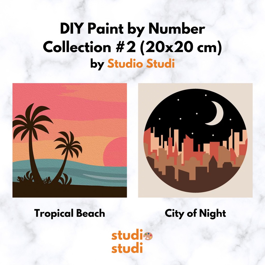 

Collection #2 DIY Paint by Number 20x20 cm Collection #2 by Studio Studi