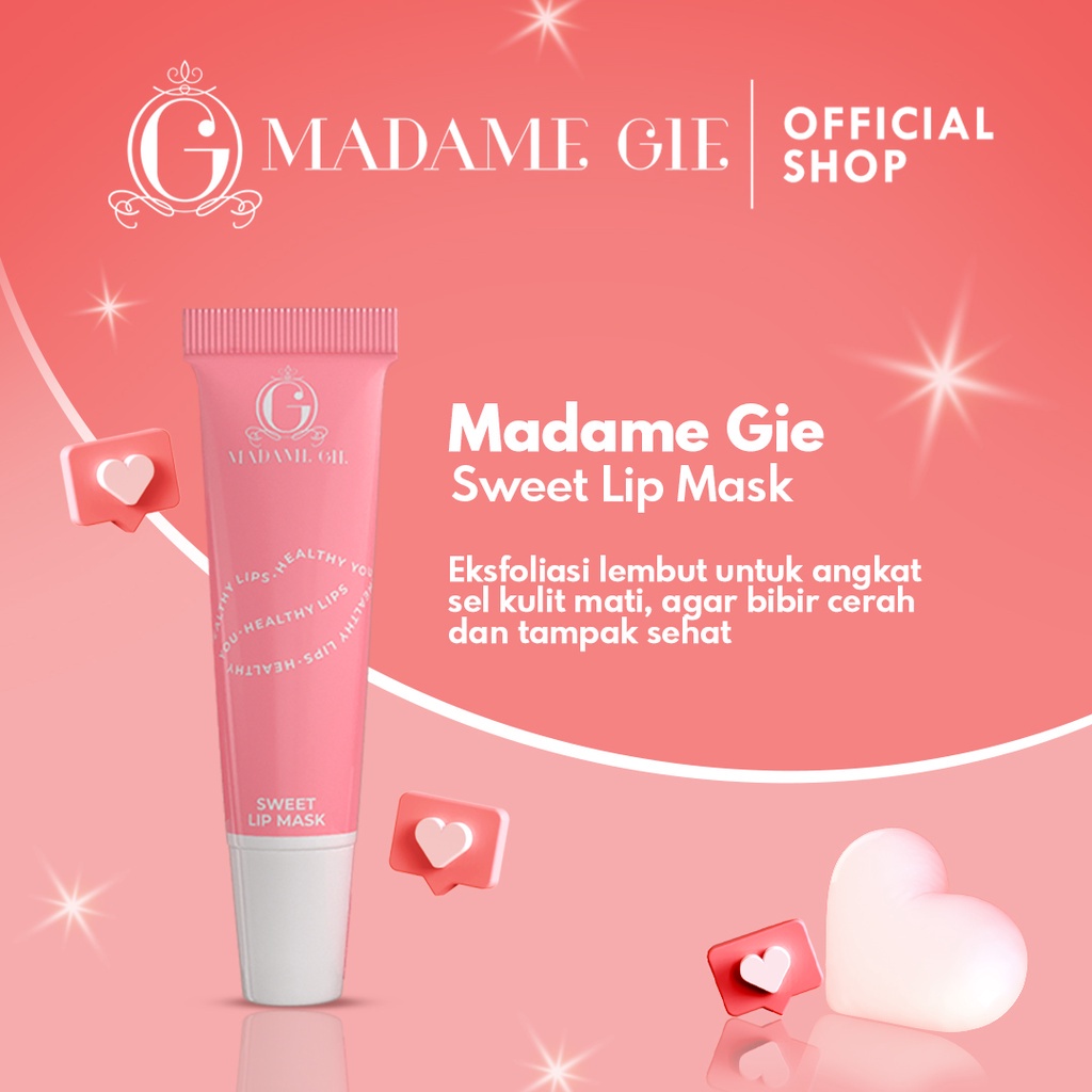 Madame Gie Sweet Lip Mask - Masker Scrub Bibir Cerah