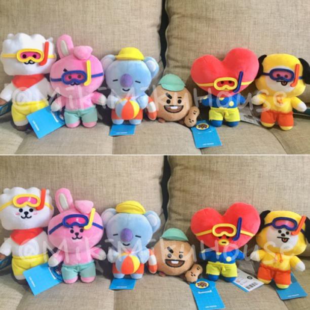 {DP DULU} OFFICIAL BT21 VON  VOYAGE SUMMER DOLL /BONEKA CUSHION STANDING MURAH OFFICIAL KOREA