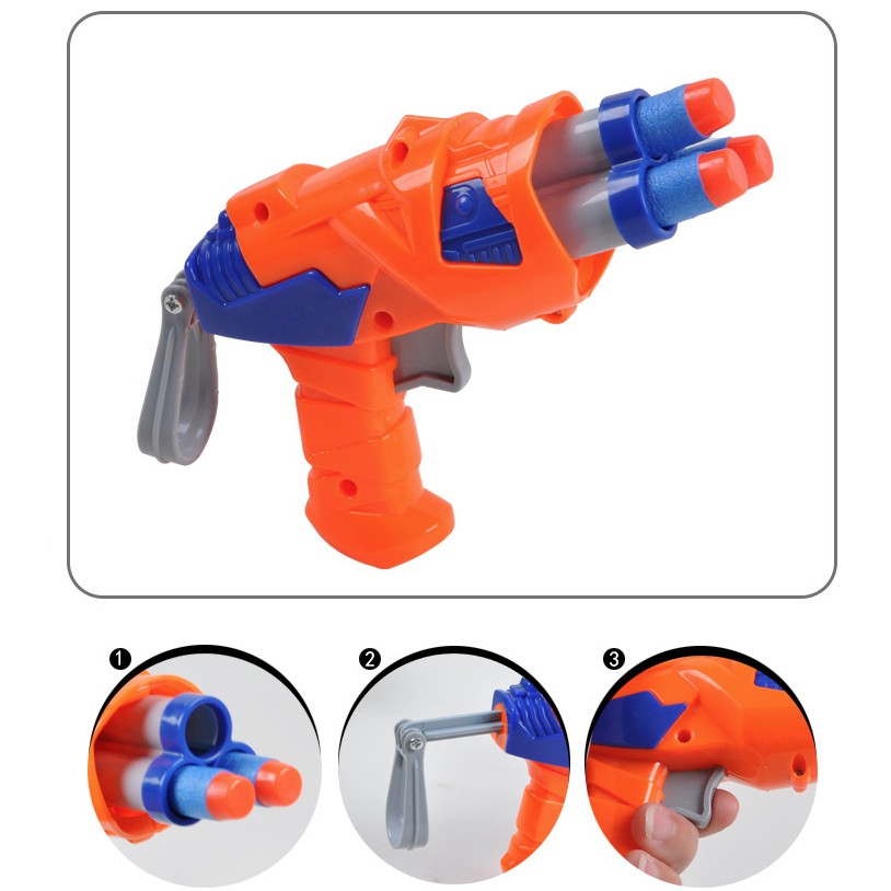 Mainan Pistol anak mini Soft Bullet Mirip Nerf Soft Bullet Gun