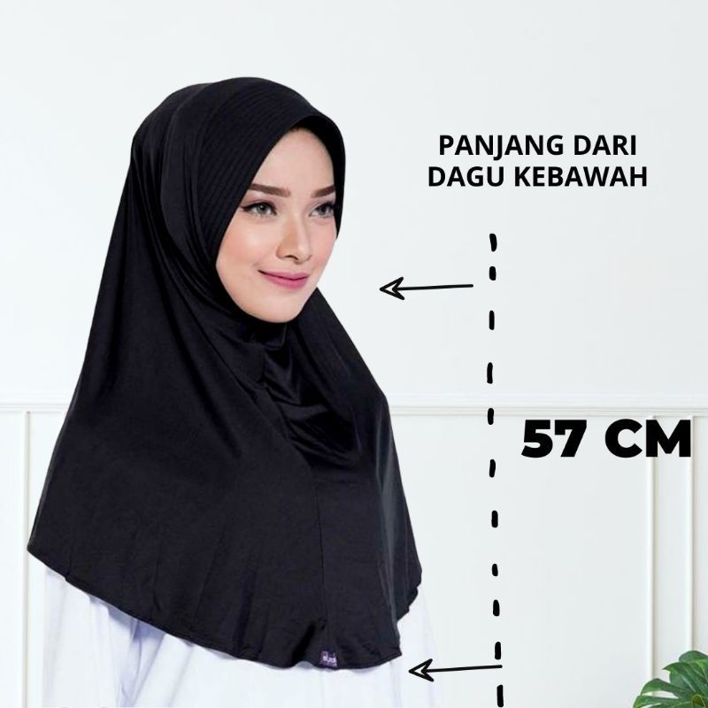 BERGO ELZATTA KERUDUNG HIJAB JILBAB KRUDUNG BERGO INSTAN  LANGSUNG POLOS PUTIH HITAMELZATA ZARIA CASUAL ELZATTA-3
