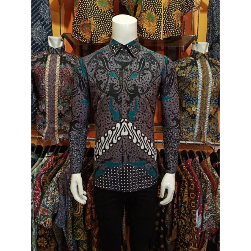 NEW ARRIVAL DISTRO BATIK PRIA LENGAN PANJANG BORDIR SOGAN HRB026 BATIKAF NOTOARTO MOTIF BATIK TULIS