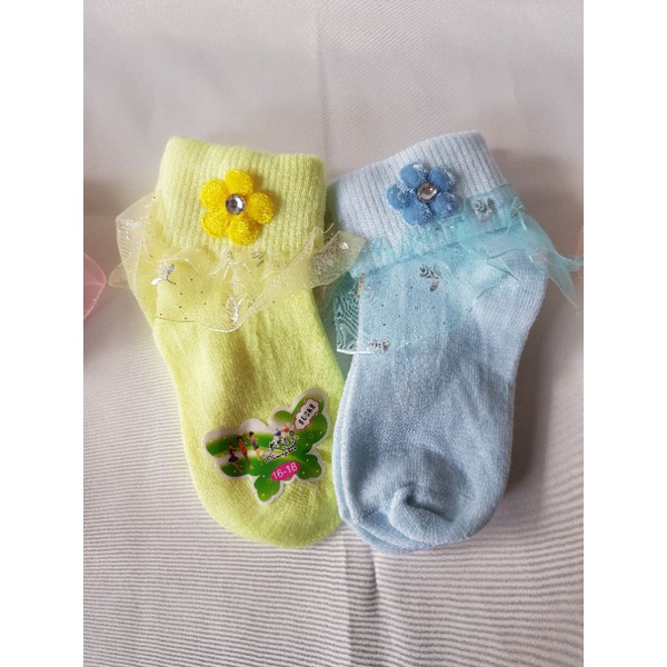 ( 12 PASANG ) Kaos kaki Baby Renda