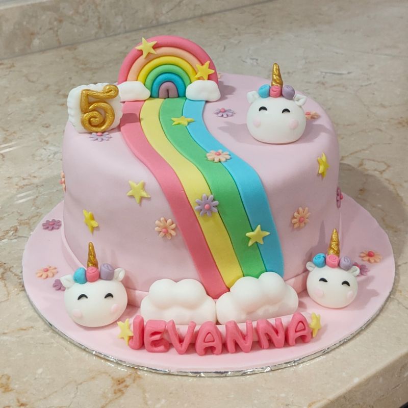 

Cake Ulang Tahun Rainbow Unicorn / Custom Hewan Lain