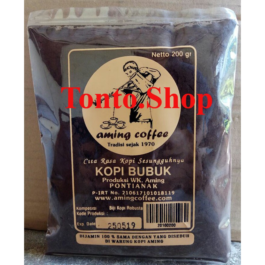 

Kopi bubuk Pontianak 200 gr / Aming Coffee / Kopi Pontianak