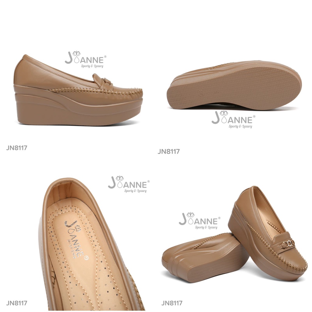 JOANNE High Loafers Wedges Shoes #JN8117 ORIGINAL (RESTOCK)