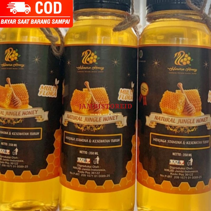 

(JAMBISTOREID) JAMBI LANGSUNG KIRIM Madu Murni Multiflora 350ml Natural Jungle Honey Asli Sehat Jambi