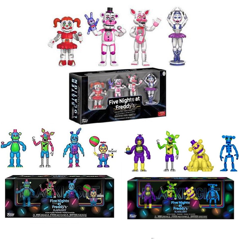 Mainan Action Figure Funko fnaf Five Nights at Freddy 's Nightmare Freddy Chica Bonnie Untuk Koleksi